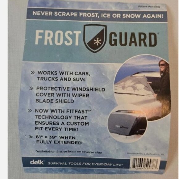 Delk Frost Guard Windshield Cover Purple 61" x 39" CAR TRUCK SUV NEW - Picture 7 of 7